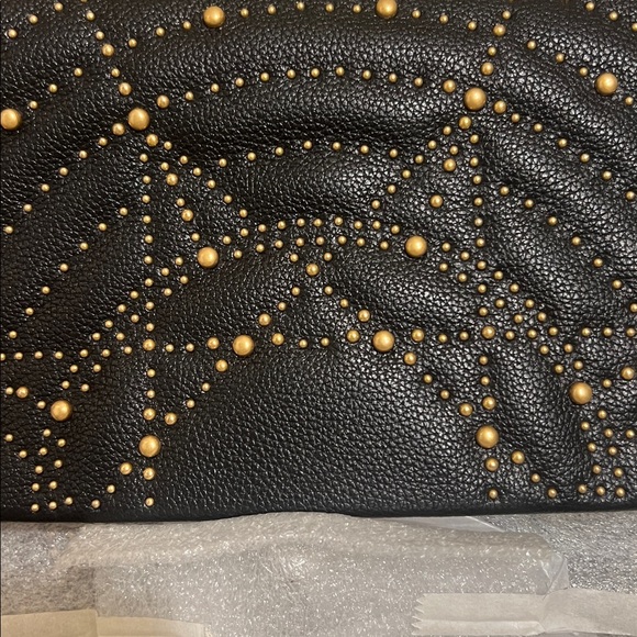 Rebecca Minkoff Edie Wicked collab. Black and Gold Studded Women's Bag - Picture 5 of 9